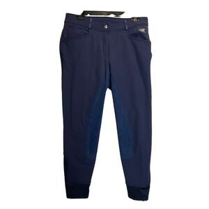 Piper by Smartpak Equestrian Riding Britches Pants Full Seat Blue Horseback 28R